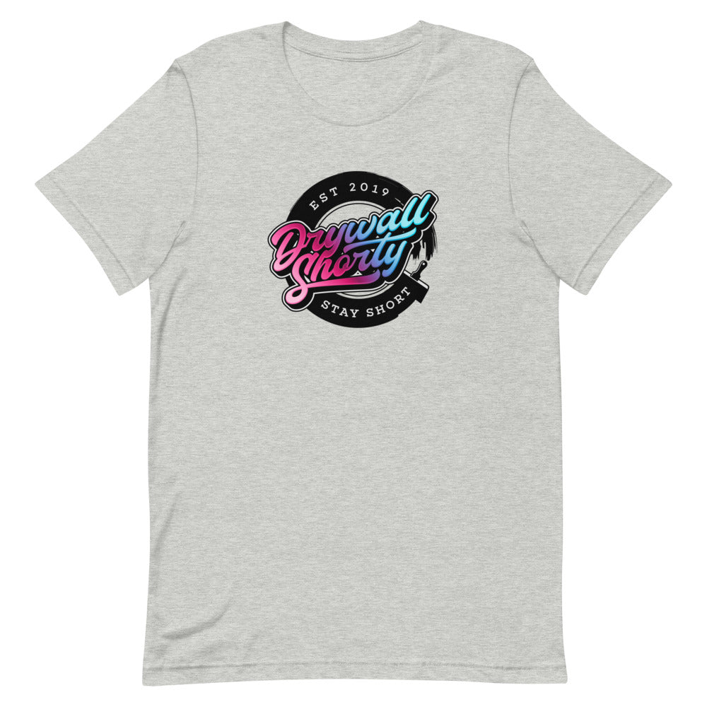 Colorful logo short-sleeve unisex t-shirt – Drywall Shorty